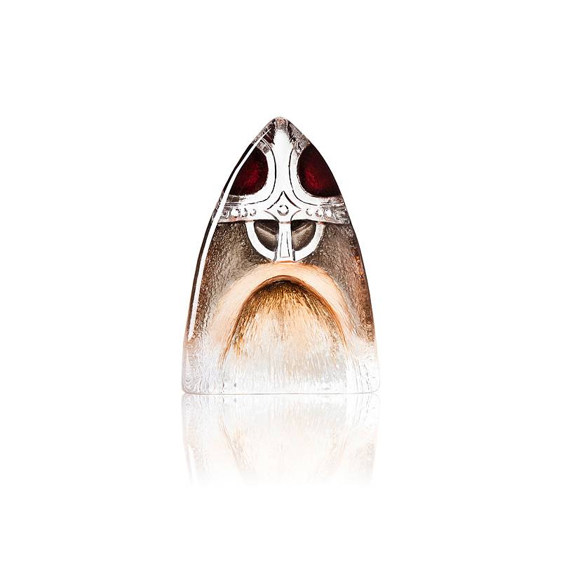 Crystal Viking Sculpture, Red by Mats Jonasson