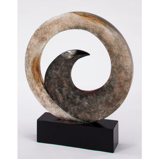 Curling Wave Modern Wood Sculpture by Artmax