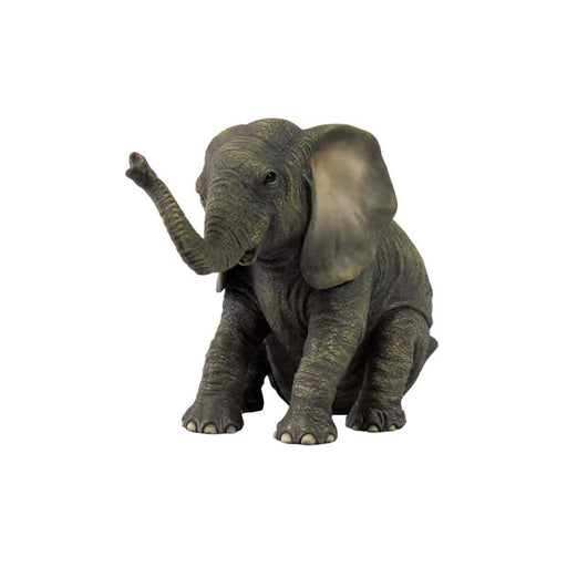 Baby Elephant Sitting Figurine