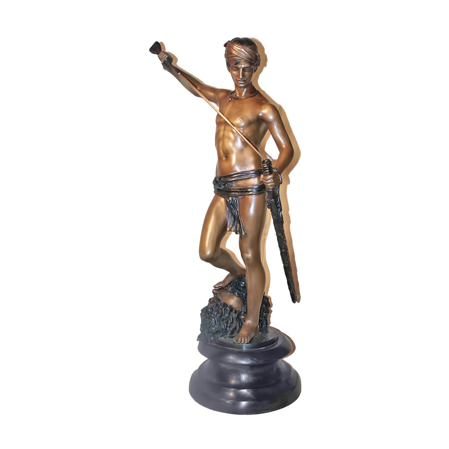 David with Head of Goliath Bronze Sculpture — AllSculptures