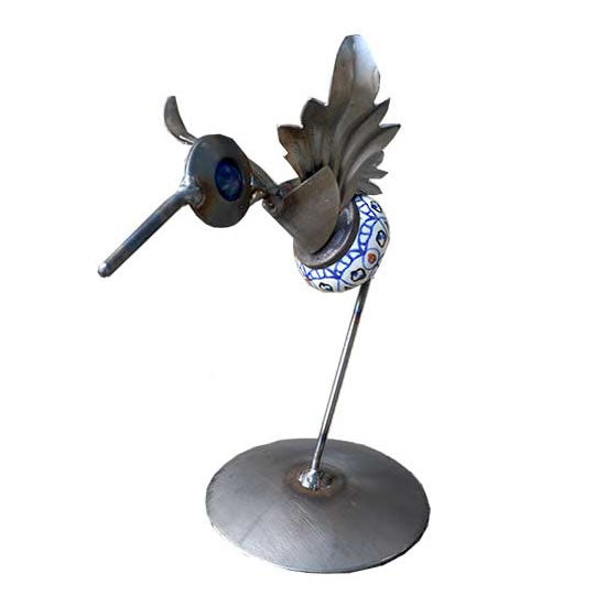 Decorative Hummingbird Statue Metal