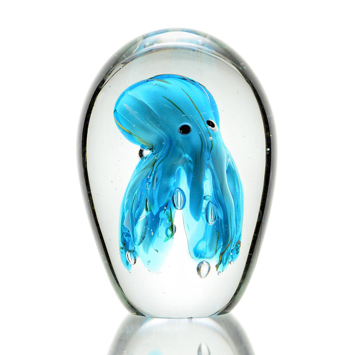 Deep Blue Glass Octopus Statue-Paperweight by San Pacific International/SPI Home