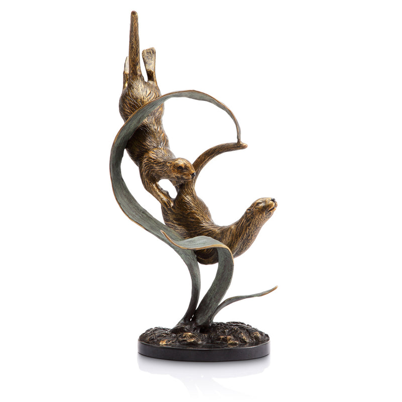 Deep Divers, Sea Otters at Play Sculpture by San Pacific International/SPI Home