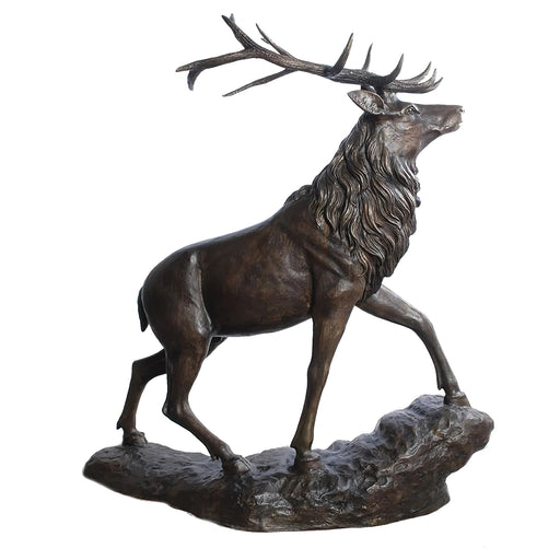 Bronze Deer Sculpture on Base