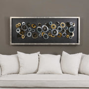 Discs Silver Leaf Shadow Box