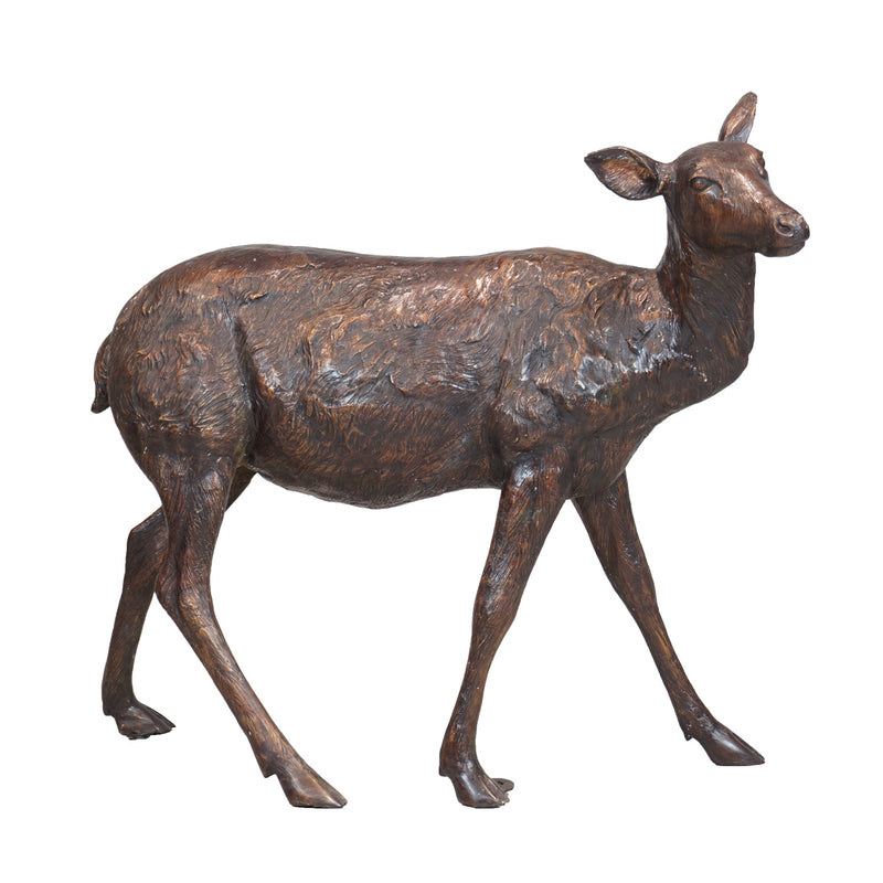 Deer Family Bronze 4-Piece Sculpture Set