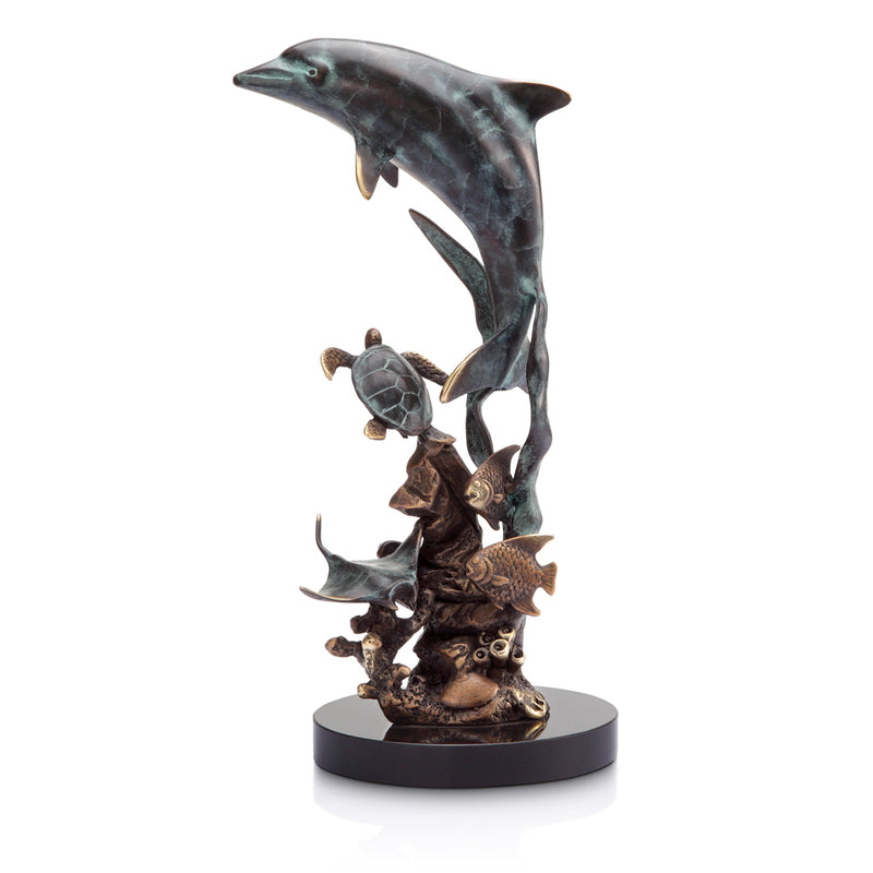 Dolphin and Ocean Friends Sculpture by San Pacific International/SPI Home