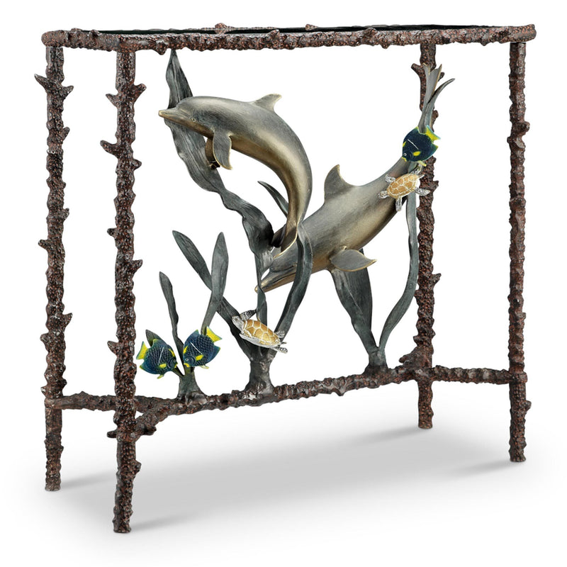 Dolphin Duo Lobby Console Table by San Pacific International/SPI Home