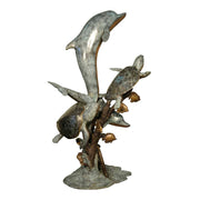 Dolphin and Turtles Outdoor Sculpture