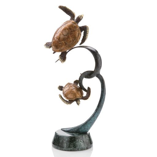 Double Turtles on Ribbon Statue by San Pacific International/SPI Home