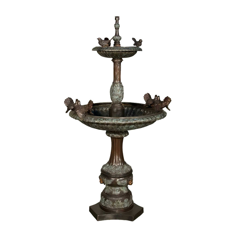 Doves and Cherubs Bronze Fountain