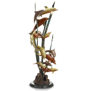 Dozen Dolphin Pod Seascape Sculpture by San Pacific International/SPI Home