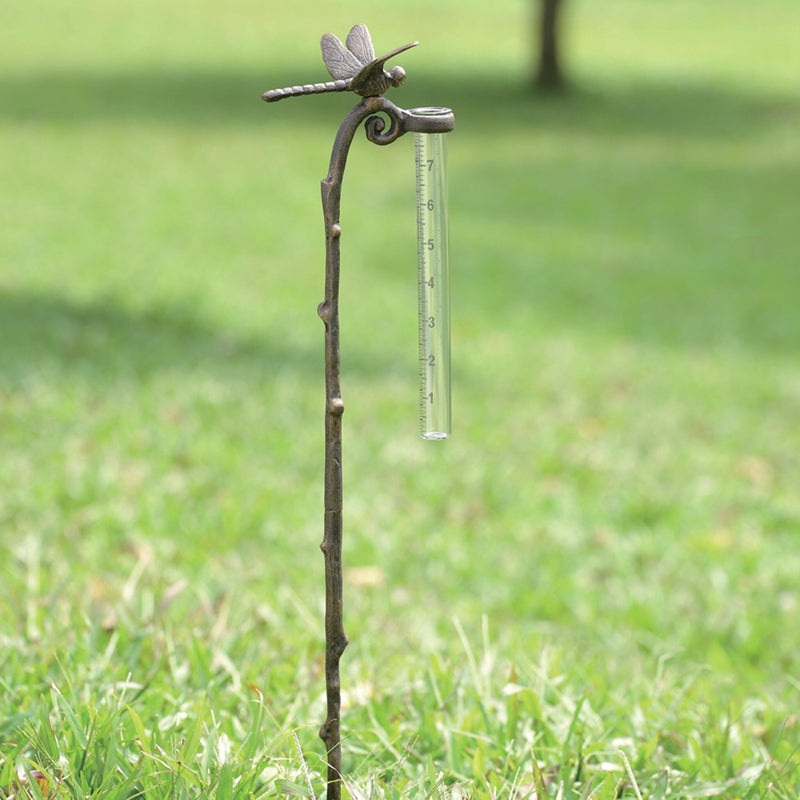 Dragonfly Rain Gauge Garden Stake by San Pacific International/SPI Home