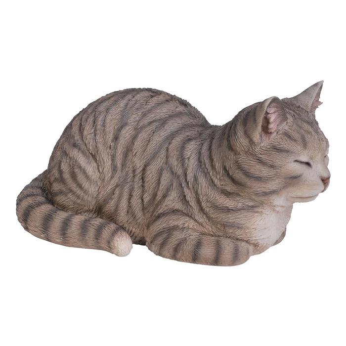 Dreaming Tabby Cat Statue- 13.5 inch