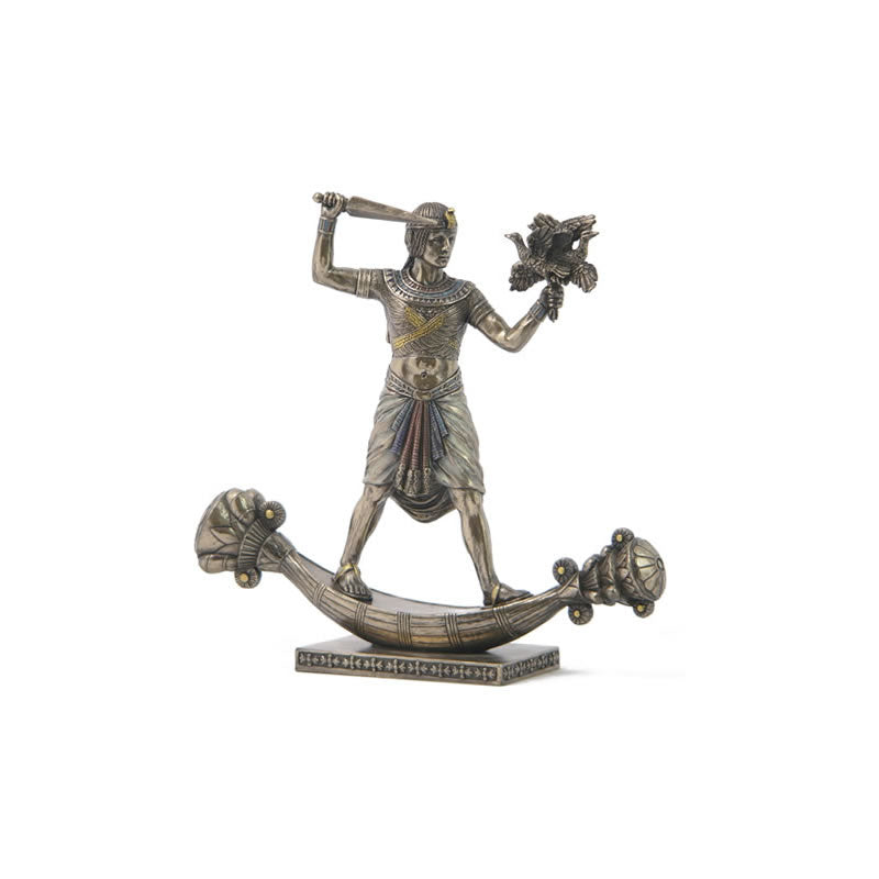 Egyptian Prince Hunting Water Fowl Sculpture