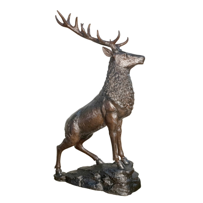 Stag Elk Bronze Garden Sculpture