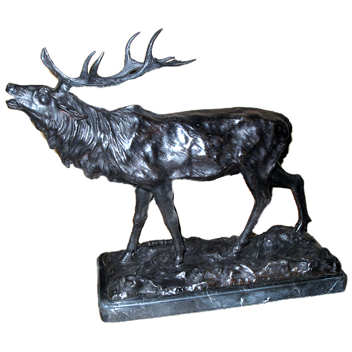 Bronze Elk Tabletop Sculpture