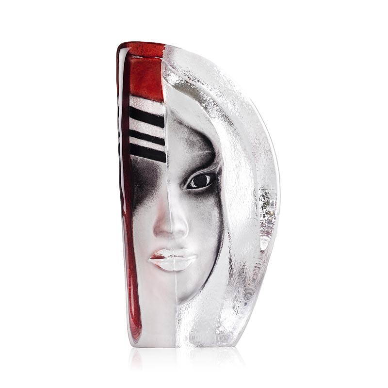 Enora, Crystal Mask Sculpture by Mats Jonasson
