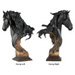 Equus Onyx- Friesian Horse Statue Side View