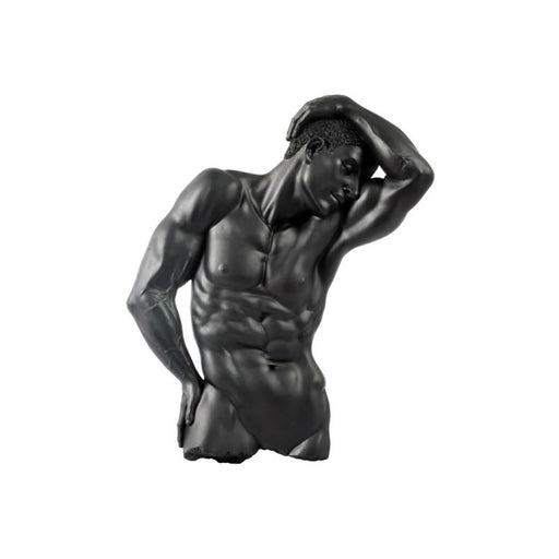 Expectation Nude Male Wall Plaque- Black