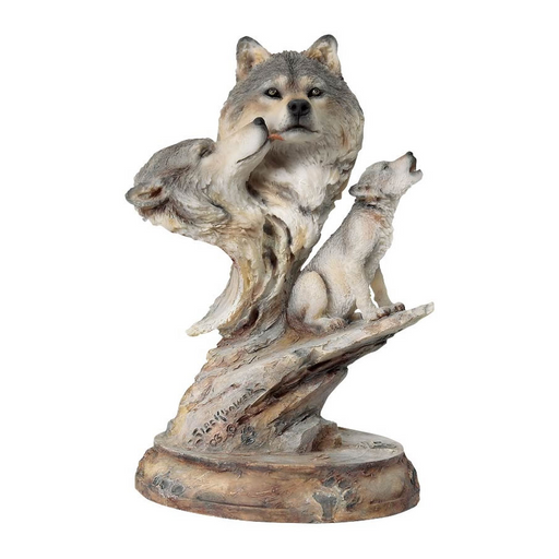 Family Song- Wolf Family Statue by Mill Creek Studios