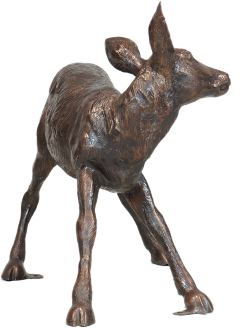 Deer Family Bronze 4-Piece Sculpture Set