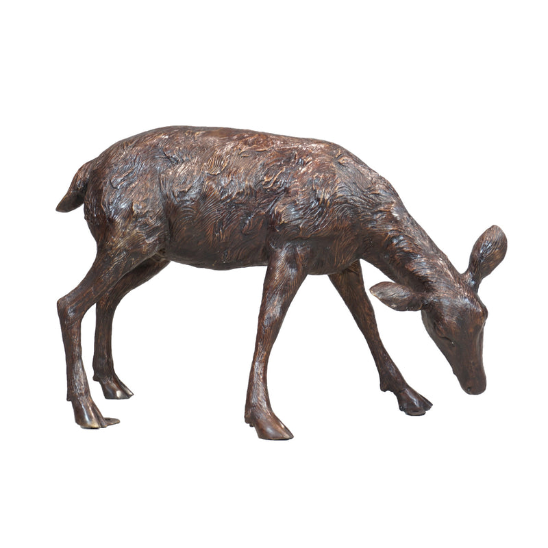 Deer Family Bronze 4-Piece Sculpture Set