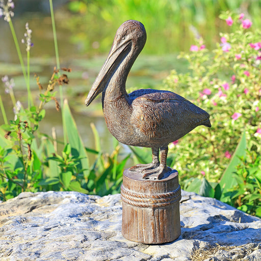 Feathered Fisherman Pelican Garden Sculpture by San Pacific International/SPI Home