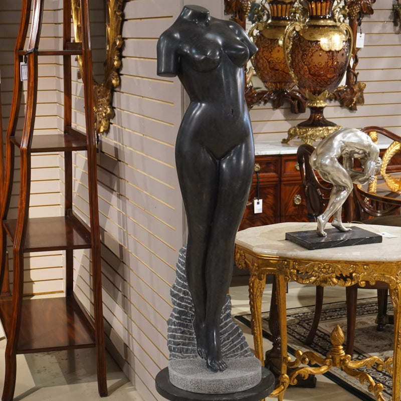 Female Torso-Black Marble