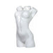 Female Nude Torso II Sculpture- Glazed White