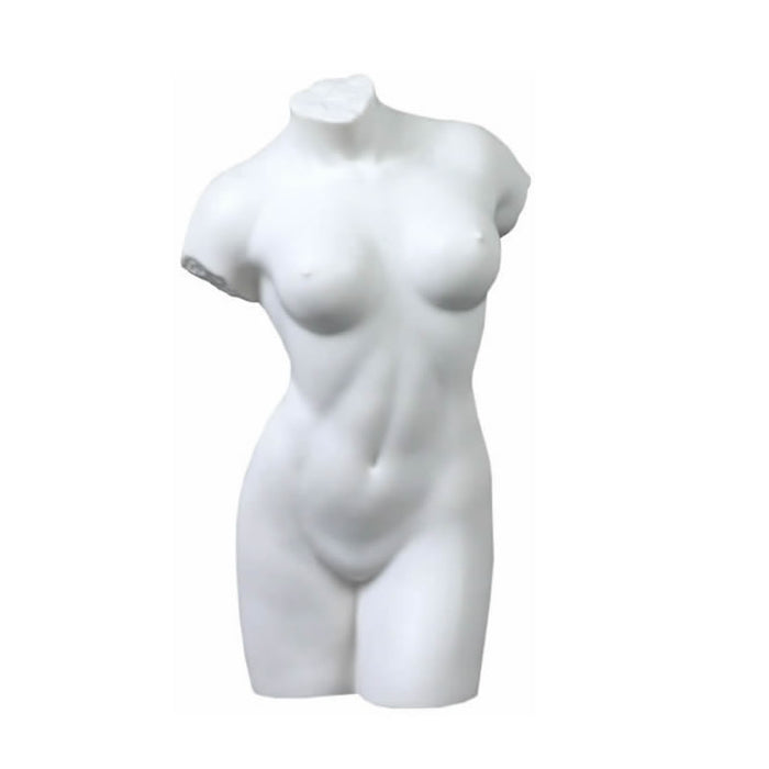Female Nude Torso Sculpture- Matte White