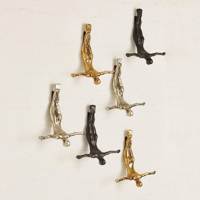 Female Wall Diver Sculpture