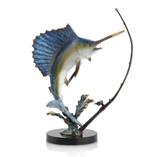 Fighting Sailfish with Tackle Sculpture by San Pacific International/SPI Home