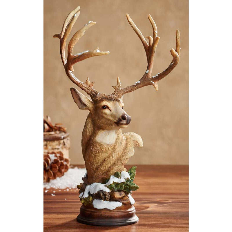 First Snow Mule Deer Sculpture by Stephen Herrero