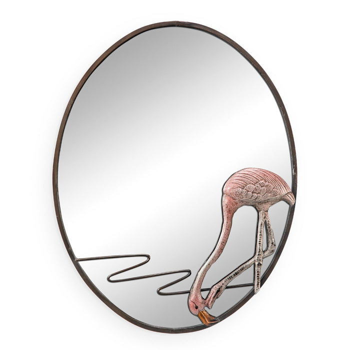 Flamingo Oval Wall Mirror by San Pacific International/SPI Home
