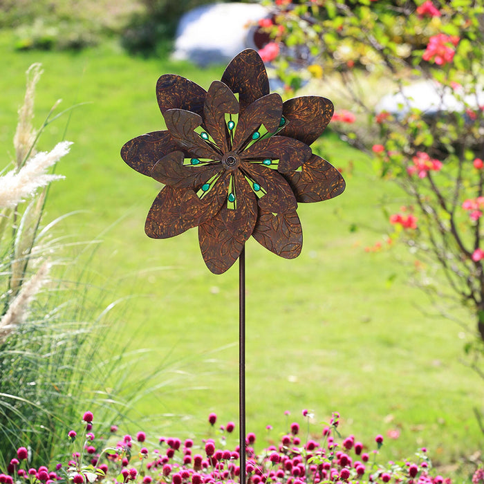 Floral Pinwheel Garden Stake by San Pacific International/SPI Home