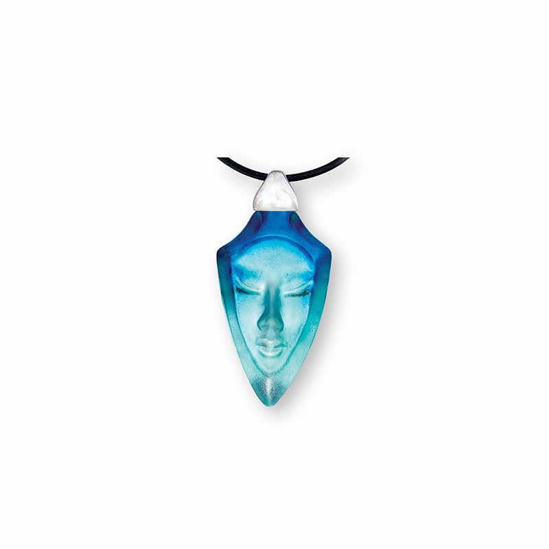 Fortuna Crystal Necklace, Green/Blue by Mats Jonasson