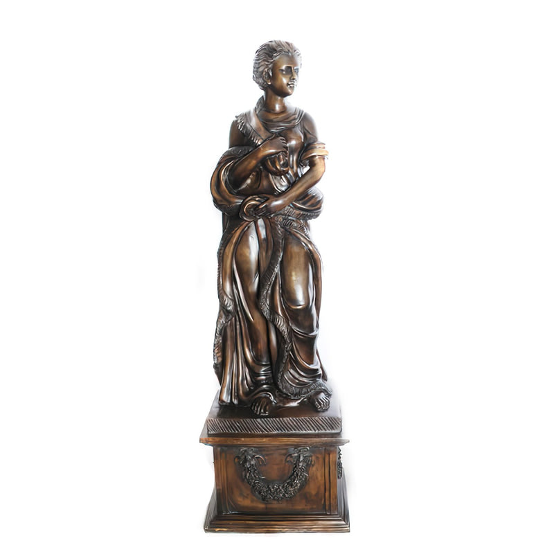 Four Season Winter Lady Bronze Sculpture