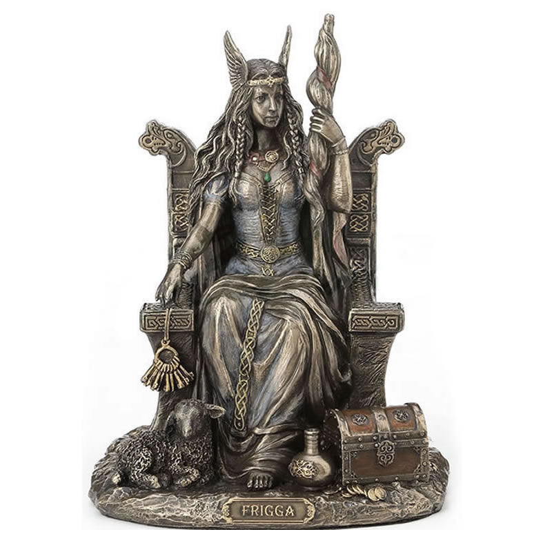Frigga Sitting On Throne Statue