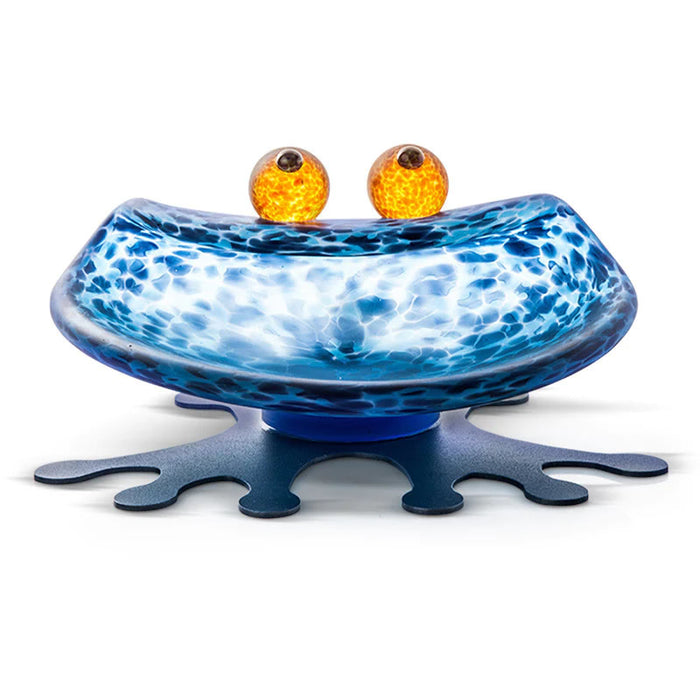 Frog Bowl Borowski Glass Blue 24 03 97