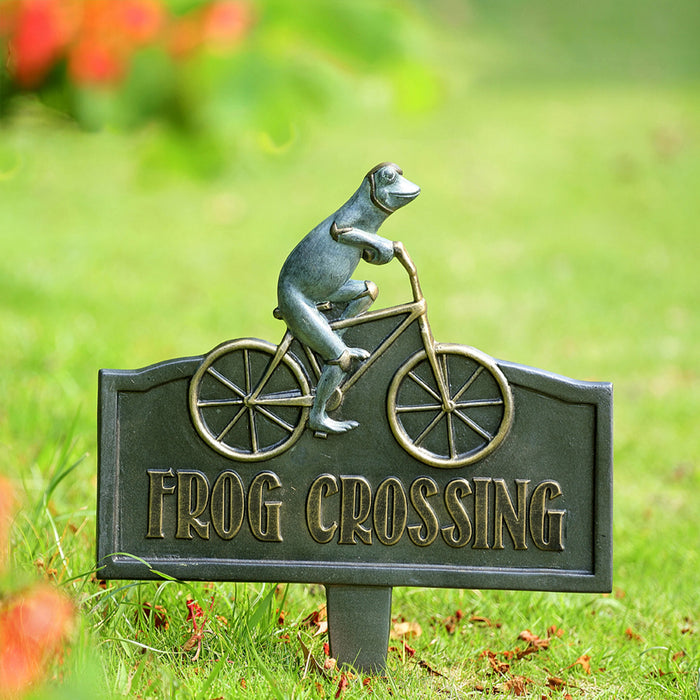 Frog Crossing Garden Sign by San Pacific International/SPI Home