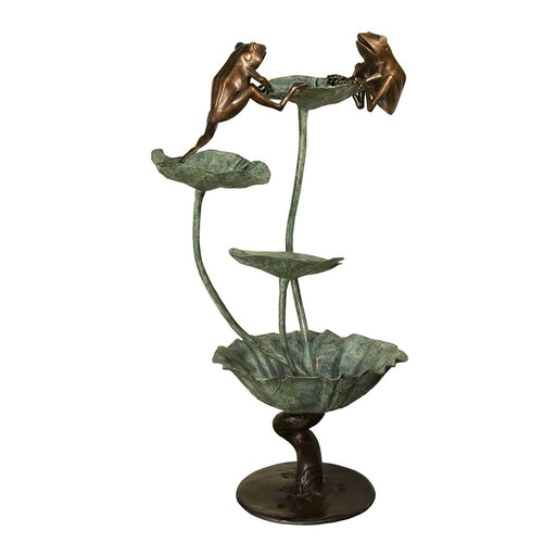 Bronze Frogs on Lotus Fountain Large