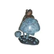 Frog on Mushroom Bronze Fountain