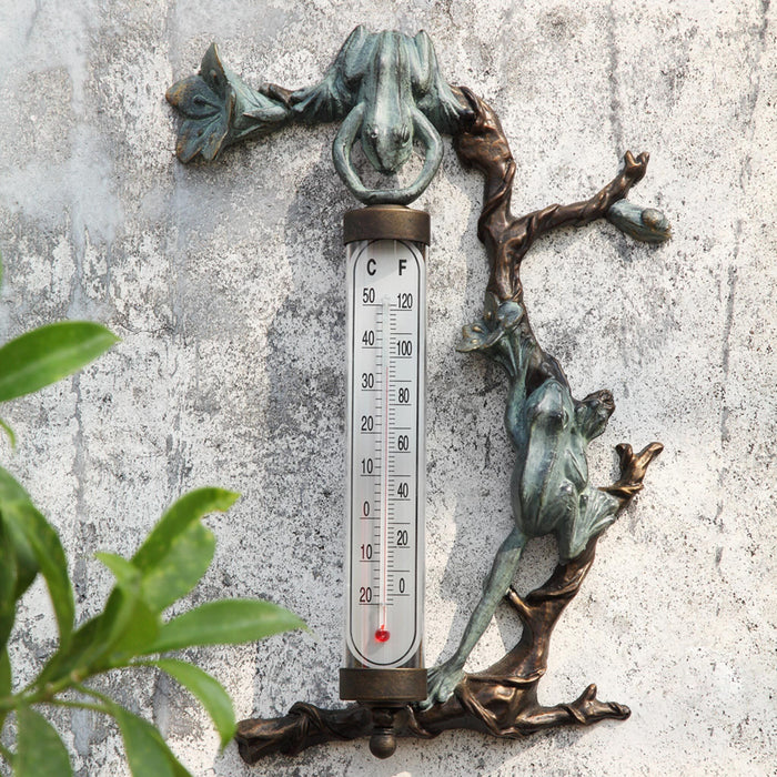 Frog Wall Mounted Garden Thermometer by San Pacific International/SPI Home