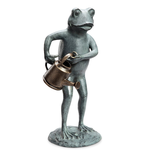 Frog with Watering Can Garden Sculpture by San Pacific International/SPI Home