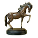 Bronze Horse Statue on Marble Base