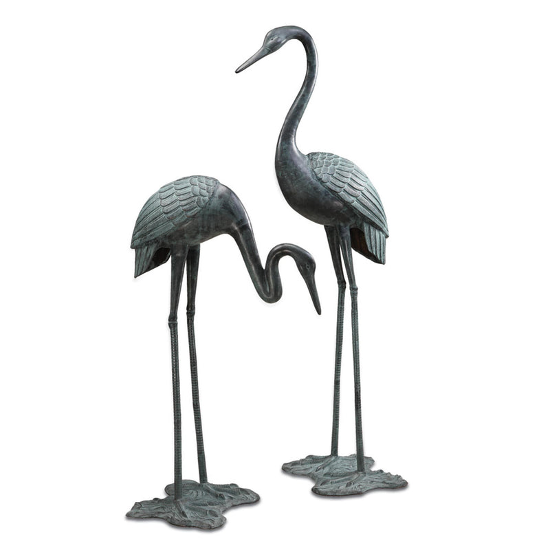 Garden Crane Pair Sculptures, Large by San Pacific International/SPI Home