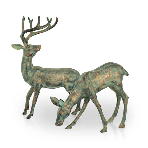 Garden Deer Sculpture Pair