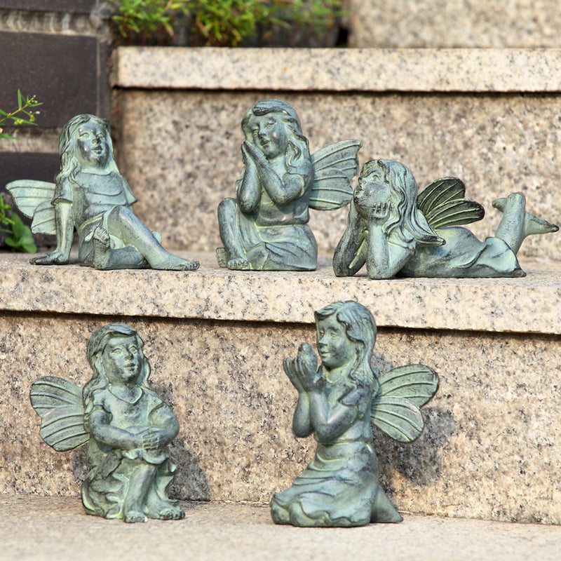 Garden Fairy Figurines- Set of 5 by San Pacific International/SPI Home