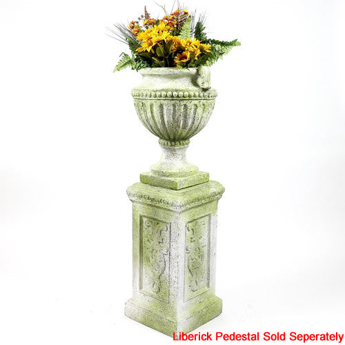 Fluted and Beaded Garden Urn